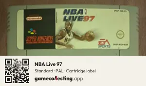 NBA Live 97 Super Nintendo Entertainment System, PAL cartridge label