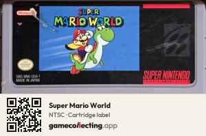 Super Mario World Super Nintendo Entertainment System, NTSC cartridge label