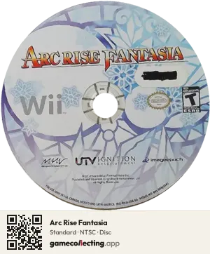 Arc Rise Fantasia Nintendo Wii, NTSC disc