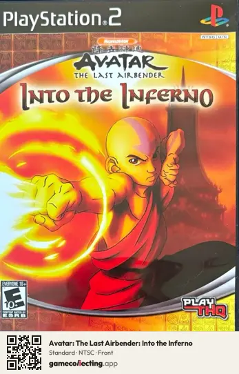 Avatar: The Last Airbender: Into the Inferno PlayStation 2, NTSC box front