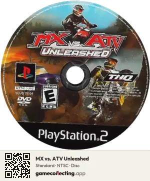 MX vs. ATV Unleashed PlayStation 2, NTSC disc