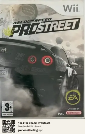 Need for Speed: ProStreet Nintendo Wii, PAL box front