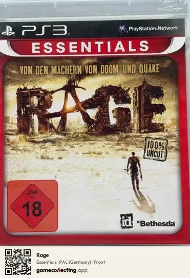 Rage PlayStation 3, Germany box front