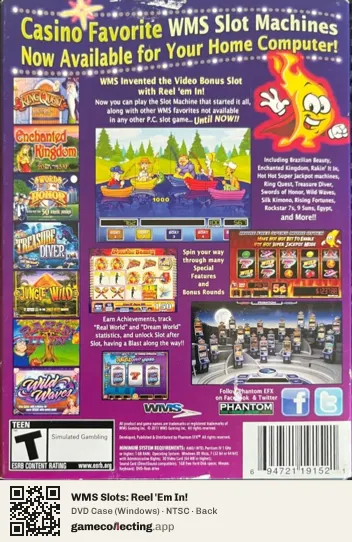 WMS Slots: Reel 'Em In! Computer, NTSC box back