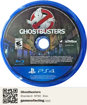 Ghostbusters PlayStation 4, NTSC disc