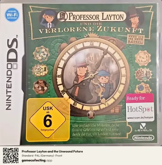Professor Layton and the Unwound Future Nintendo DS, Germany box front