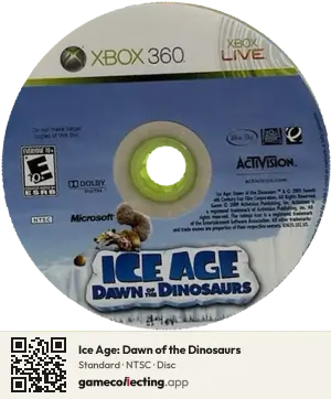 Ice Age: Dawn of the Dinosaurs Xbox 360, NTSC disc