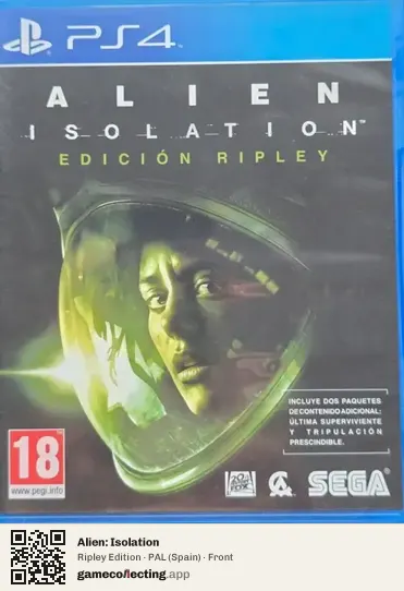 Alien: Isolation PlayStation 4, Spain box front