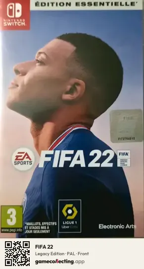 FIFA 22 Nintendo Switch, PAL box front