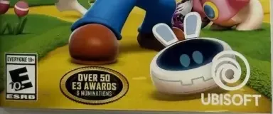 Mario + Rabbids Kingdom Battle, the ESRB box on its front