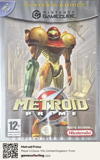 Metroid Prime Nintendo GameCube, United Kingdom box front