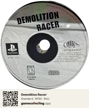 Demolition Racer PlayStation, NTSC disc