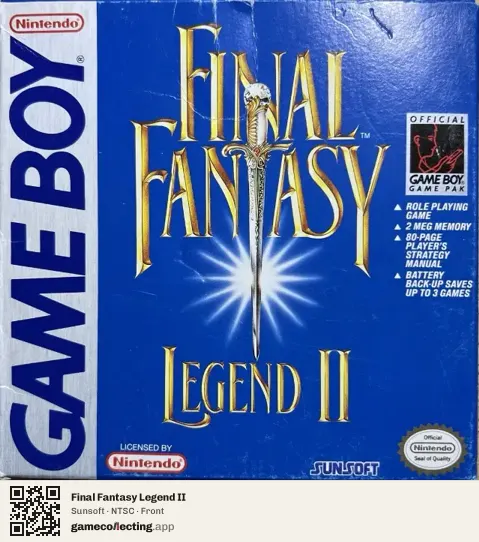 Final Fantasy Legend II Game Boy, NTSC box front