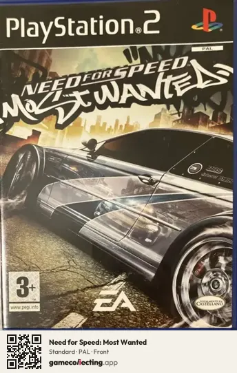 Need for Speed: Most Wanted PlayStation 2, PAL box front