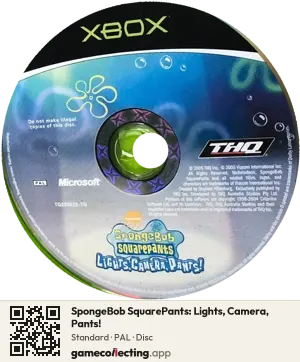 SpongeBob SquarePants: Lights, Camera, Pants! Xbox, PAL disc