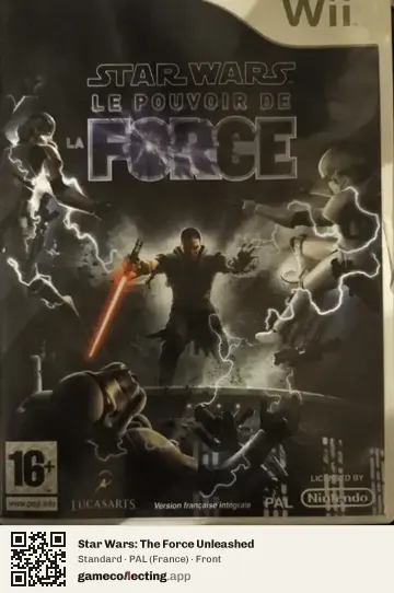 Star Wars: The Force Unleashed Nintendo Wii, France box front