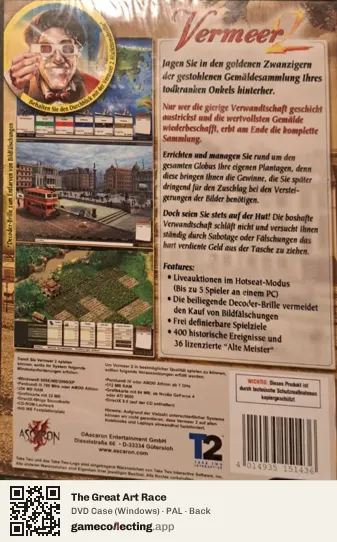 The Great Art Race Computer, PAL box back
