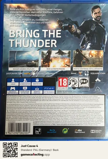 Just Cause 4 PlayStation 4, Germany box back