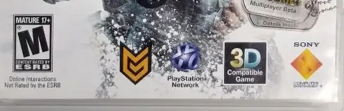 Killzone 3, the ESRB box on its front