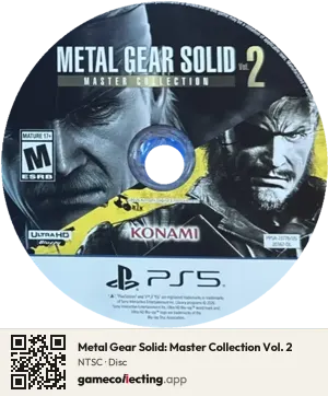 Metal Gear Solid: Master Collection Vol. 2 PlayStation 5, NTSC disc