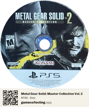 Metal Gear Solid: Master Collection Vol. 2 PlayStation 5, NTSC disc