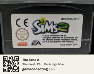 The Sims 2 Game Boy Advance, PAL cartridge label
