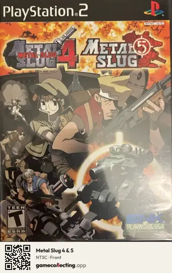 Metal Slug 4 & 5 PlayStation 2, NTSC box front