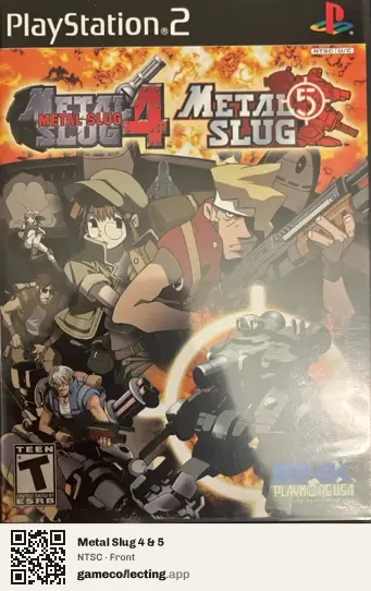Metal Slug 4 & 5 PlayStation 2, NTSC box front