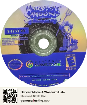 Harvest Moon: A Wonderful Life Nintendo GameCube, NTSC disc