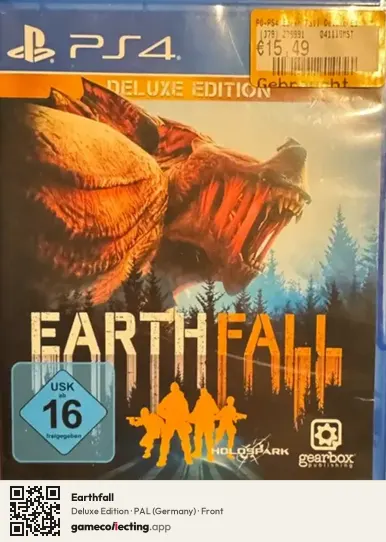 Earthfall PlayStation 4, Germany box front