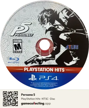 Persona 5 PlayStation 4, NTSC disc