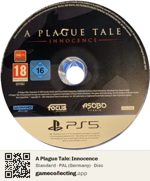 A Plague Tale: Innocence PlayStation 5, PAL disc
