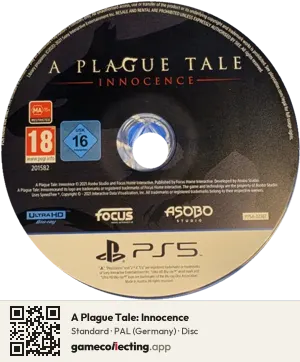 A Plague Tale: Innocence PlayStation 5, PAL disc