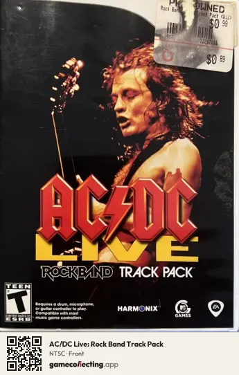 AC/DC Live: Rock Band Track Pack Nintendo Wii, NTSC box front