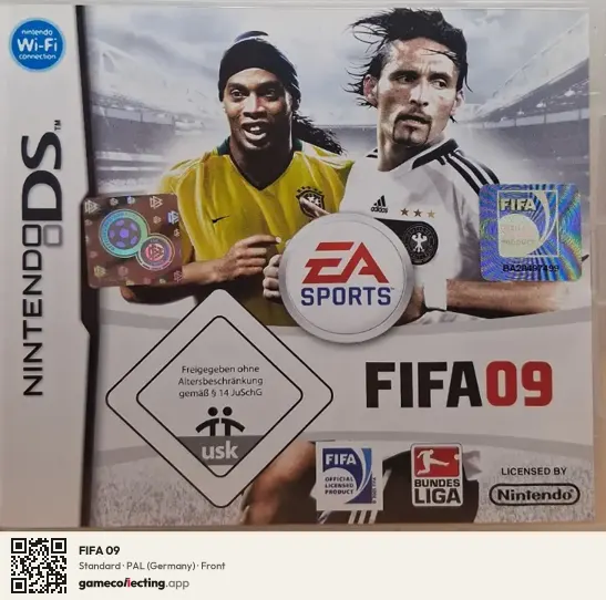 FIFA 09 Nintendo DS, Germany box front
