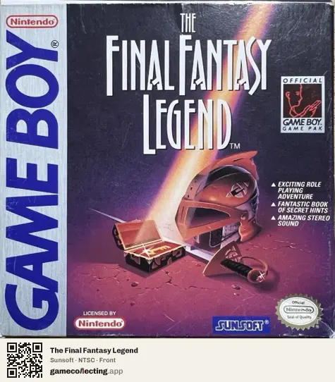 The Final Fantasy Legend Game Boy, NTSC box front