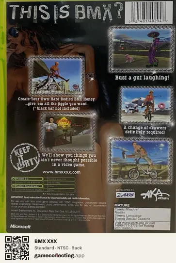 BMX XXX Xbox, NTSC box back