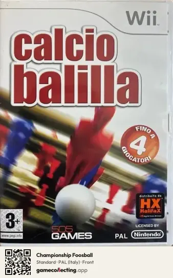 Championship Foosball Nintendo Wii, Italy box front