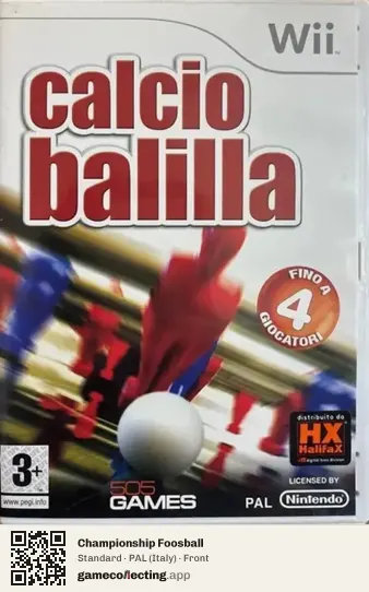 Championship Foosball Nintendo Wii, Italy box front