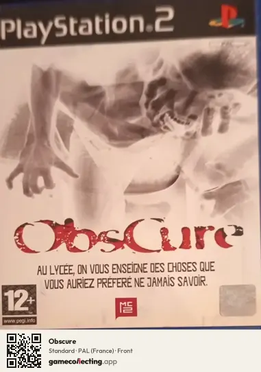 Obscure PlayStation 2, France box front