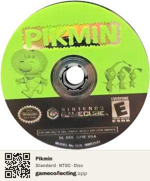 Pikmin Nintendo GameCube, NTSC disc