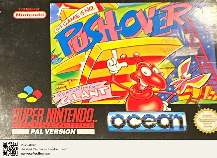 Push-Over Super Nintendo Entertainment System, United Kingdom box front