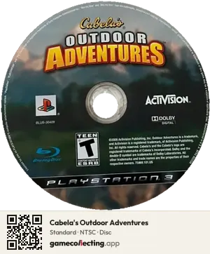 Cabela's Outdoor Adventures PlayStation 3, NTSC disc