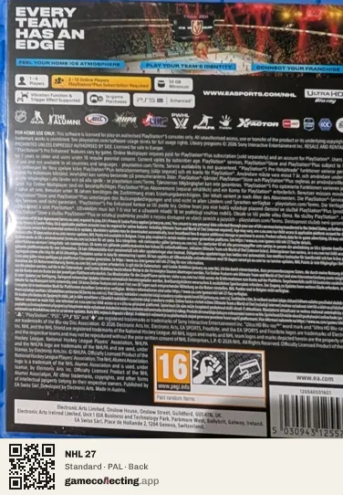 NHL 27 PlayStation 5, PAL box back