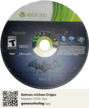 Batman: Arkham Origins Xbox 360, NTSC disc