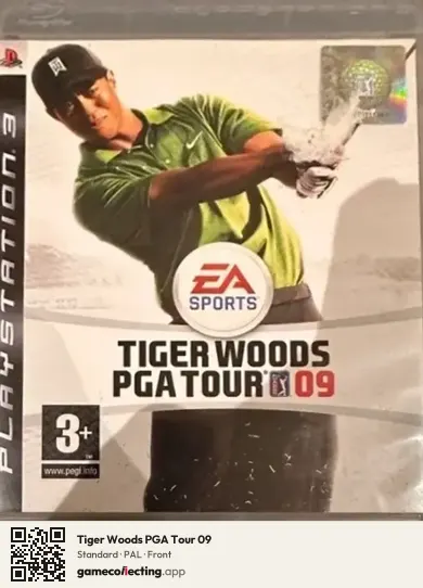 Tiger Woods PGA Tour 09 PlayStation 3, PAL box front