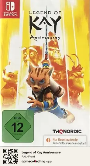 Legend of Kay Anniversary Nintendo Switch, PAL box front