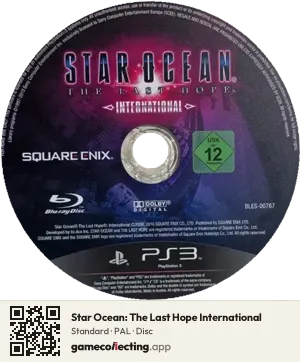 Star Ocean: The Last Hope International PlayStation 3, PAL disc
