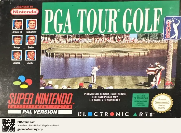 PGA Tour Golf Super Nintendo Entertainment System, United Kingdom box front