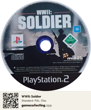 WWII: Soldier PlayStation 2, PAL disc